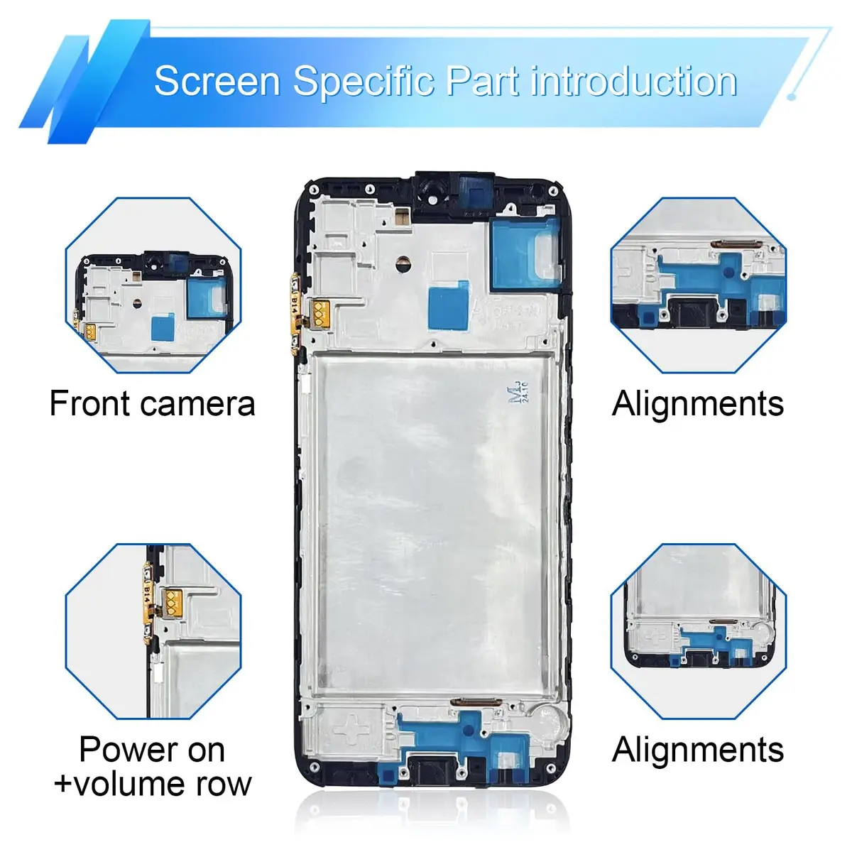 SIMDOG Samsung Galaxy A15 5G Screen Replacement SM-A156U with Frame 16.3 cm (6.4 inch) | Full Assembly LCD Display - view 4