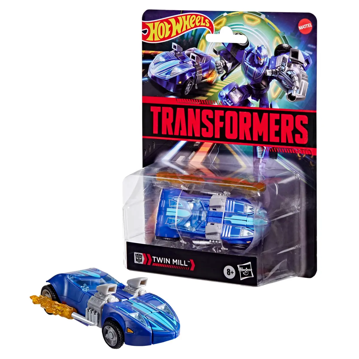 Transformers Collaborative Hot Wheels x Twin Mill Deluxe Class 5-Inch Robot Action Figure Converts to Racecar | Ages 8+ - view 2