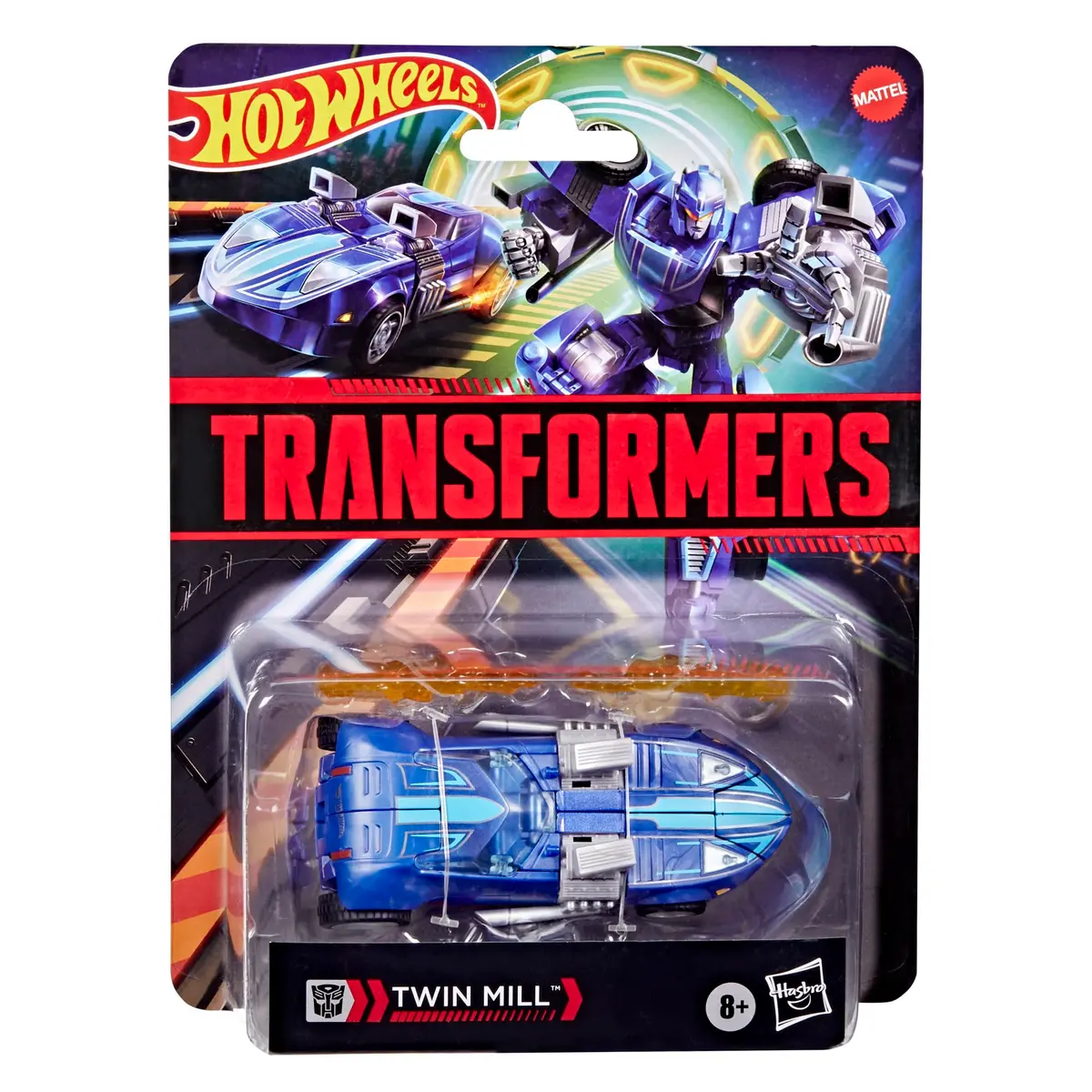 Transformers Collaborative Hot Wheels x Twin Mill Deluxe Class 5-Inch Robot Action Figure Converts to Racecar | Ages 8+ - view 3