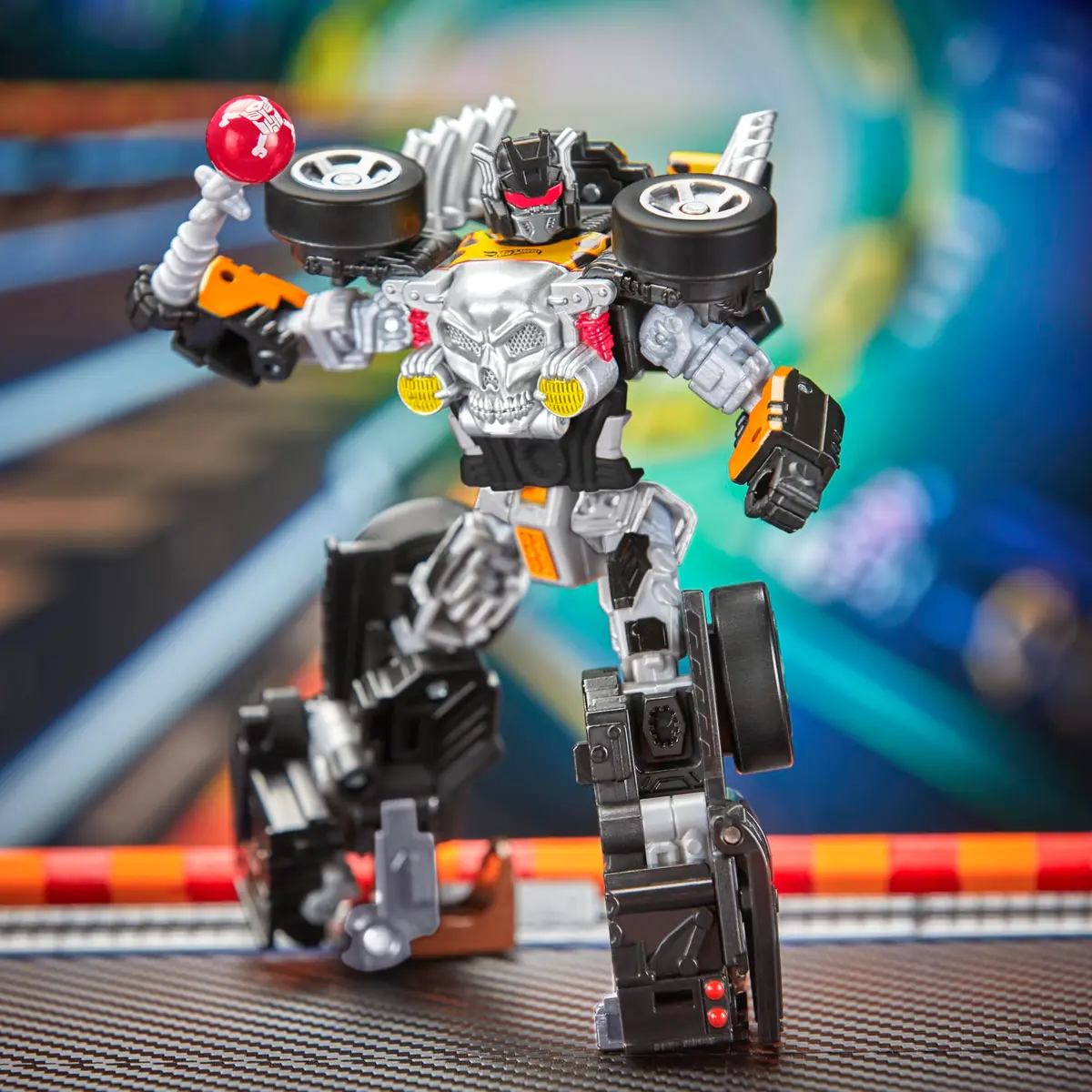 Transformers Collaborative Hot Wheels x Bone Shaker Deluxe Class 5-Inch Robot Action Figure Converts to Car | Ages 8+ - view 6