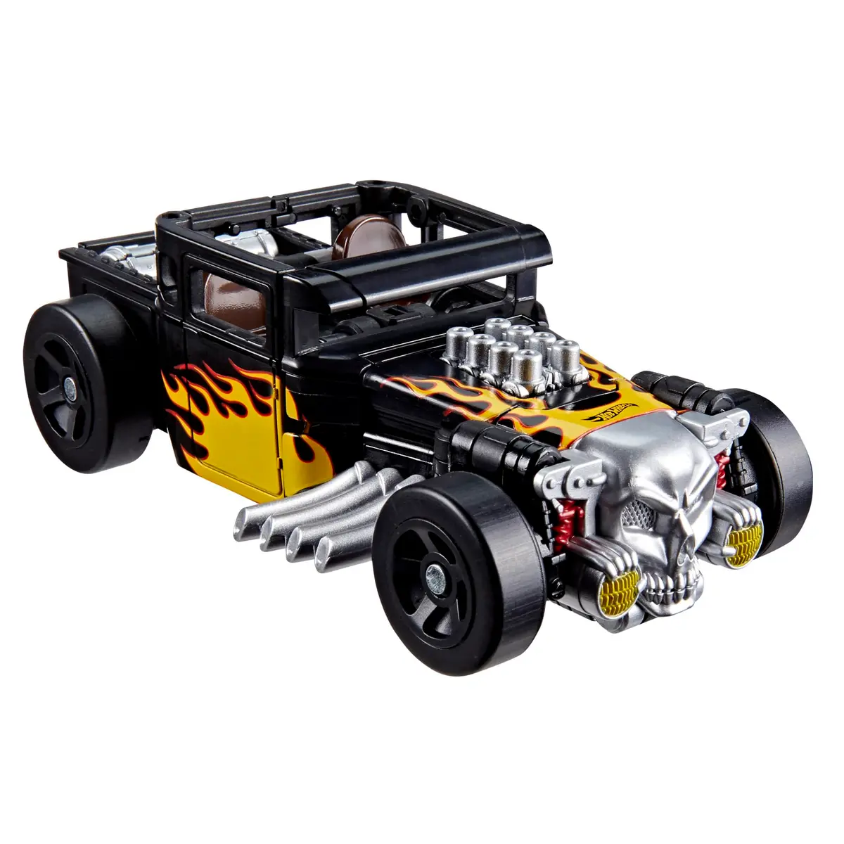 Transformers Collaborative Hot Wheels x Bone Shaker Deluxe Class 5-Inch Robot Action Figure Converts to Car | Ages 8+ - main product image