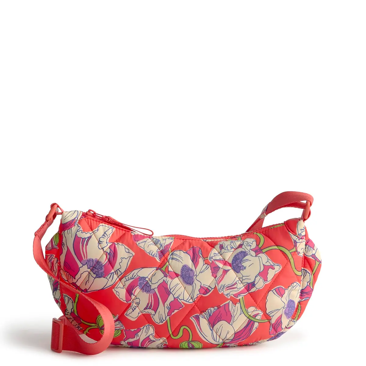 Vera Bradley Featherweight Springbrook Sling Crossbody Swirling Poppies | Compact, Lightweight & Stylish - main product image