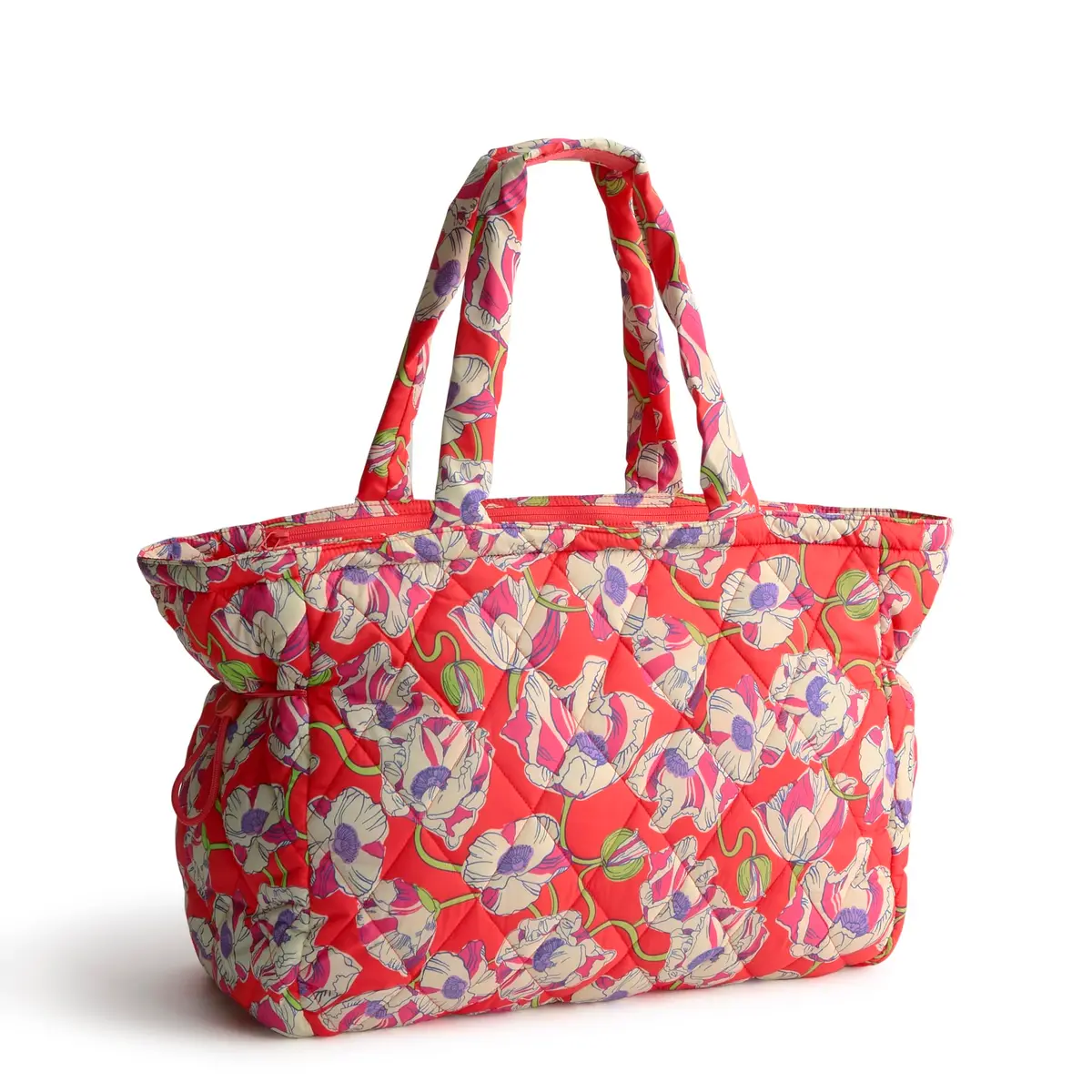 Vera Bradley Featherweight Knollton Travel Tote Bag Swirling Poppies | Lightweight, Spacious, Perfect for Travel - view 2