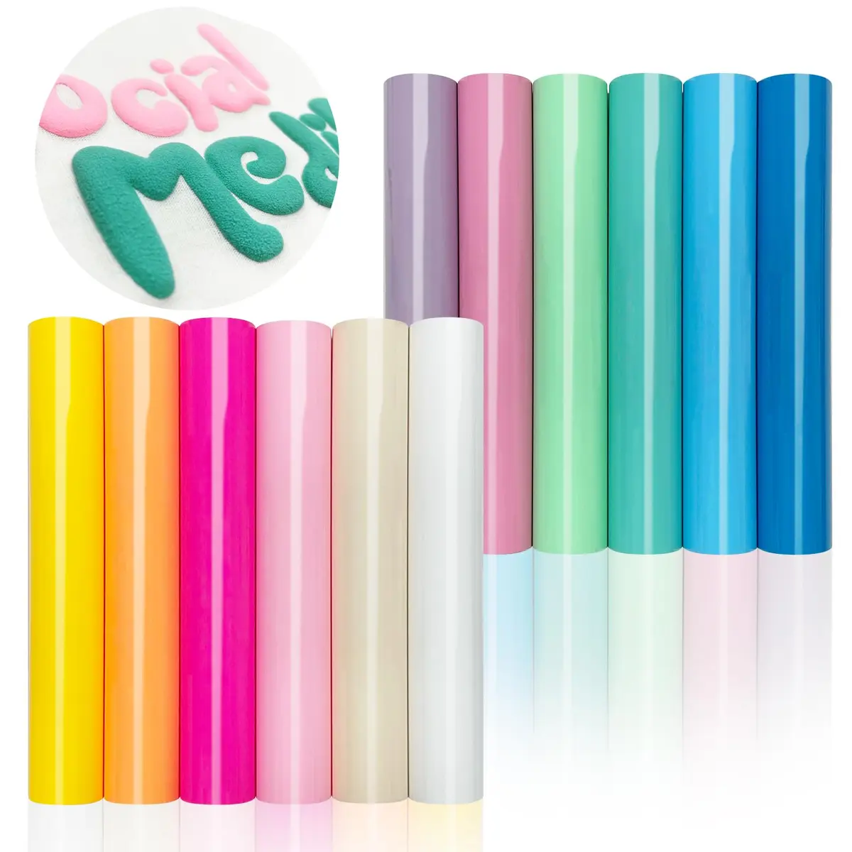 DUEUIOE Puff Vinyl Heat Transfer 12x10Inch | 3D Texture for T-shirts & Crafts - main product image