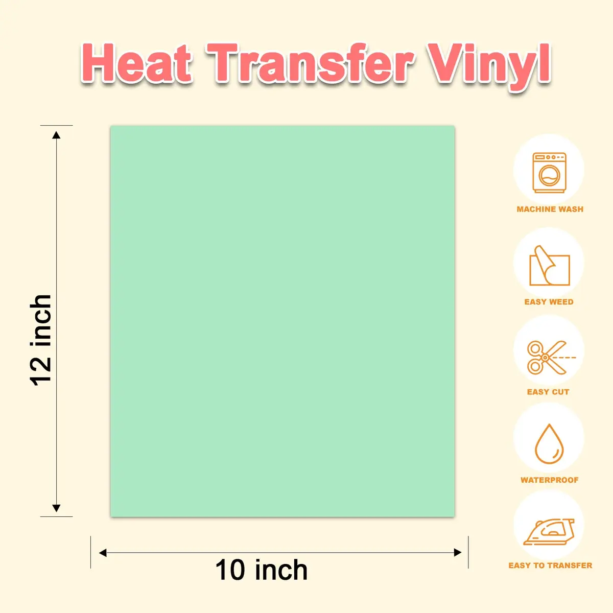 DUEUIOE Puff Vinyl Heat Transfer 12x10Inch | 3D Texture for T-shirts & Crafts - view 3