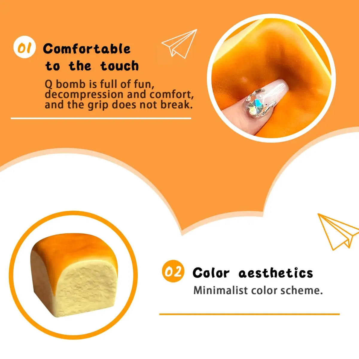 Generic Butter Slow Rising Squishy Toy 5.99 cm (2.36 in) | Non-Toxic PU Stress Ball - view 8