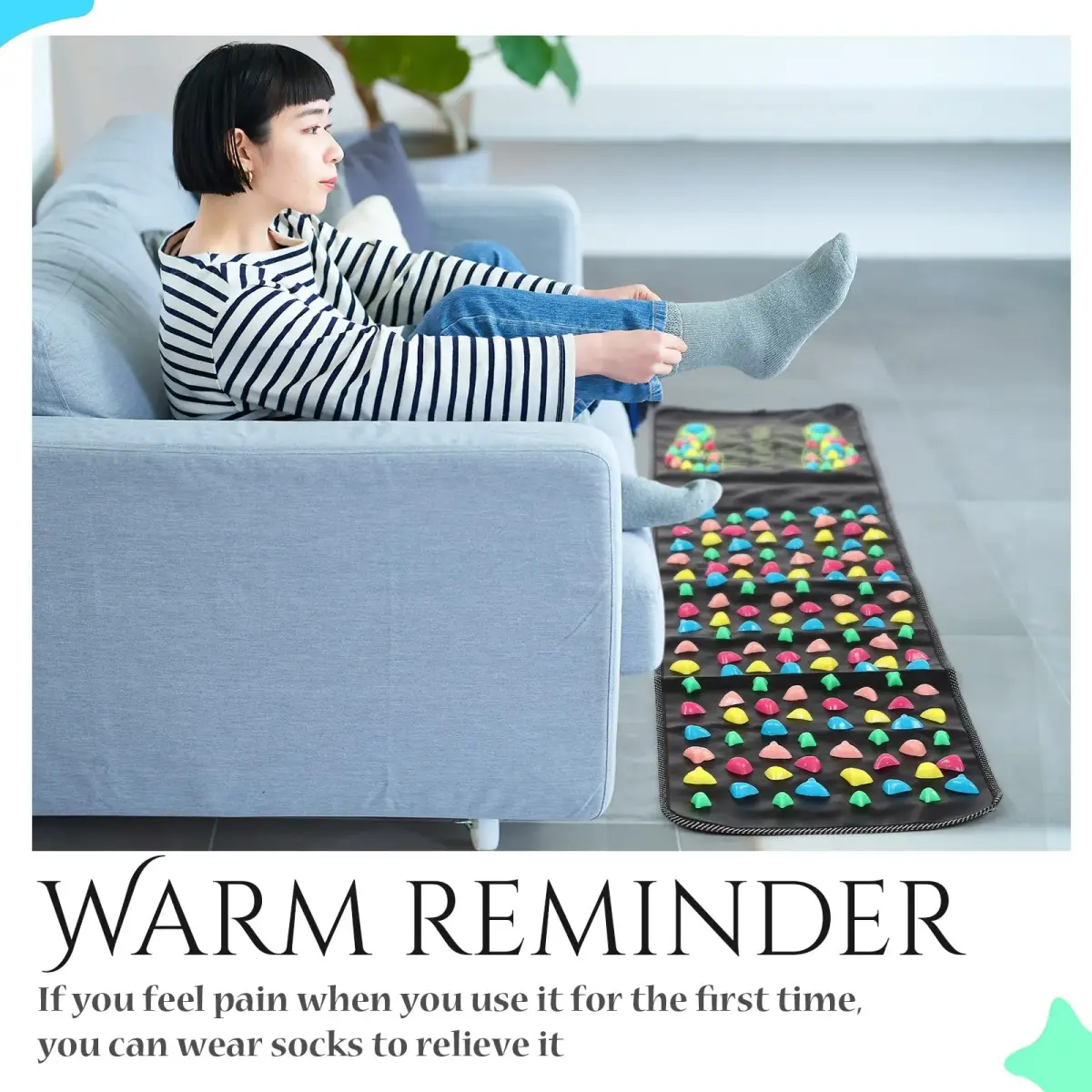 BBTO Foot Massage Mat Reflexology Walk Stone Road 140 cm (55.12 Inches) | Acupressure Foot Massage Mat for Office Workers - view 4
