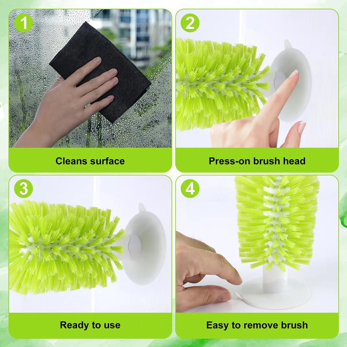 Gosknor Turtle Shell Brush with Suction Cup, 2-Pack (16.5x8cm / 6.5x3.15inch) - view 5