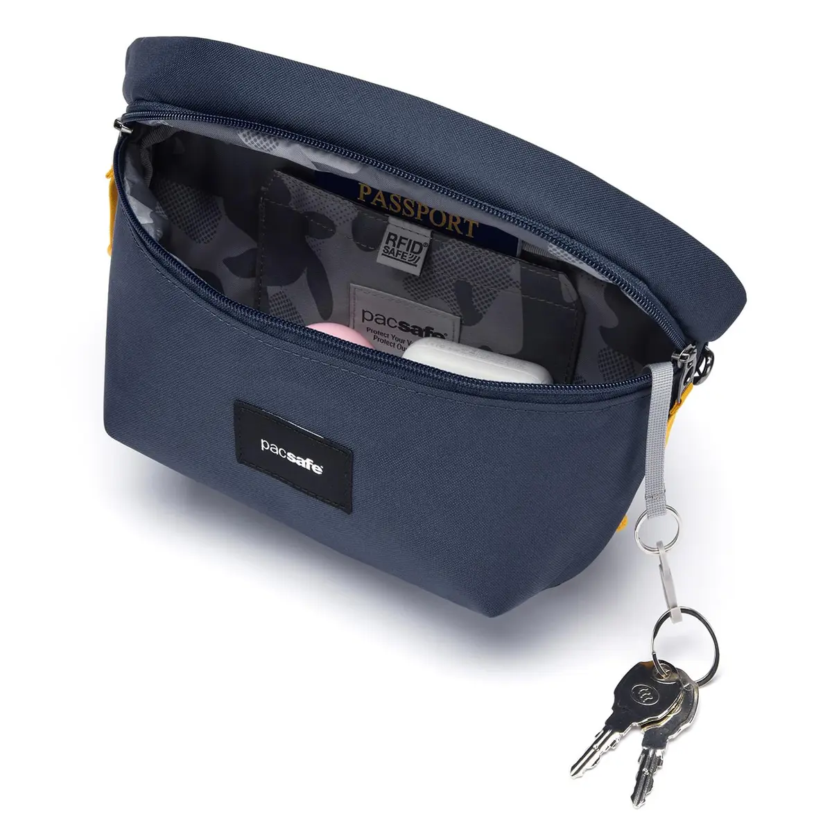 Pacsafe Go Anti Theft Sling Pack, Coastal Blue | Water-Resistant, RFID Blocking, Eco-Friendly - view 5