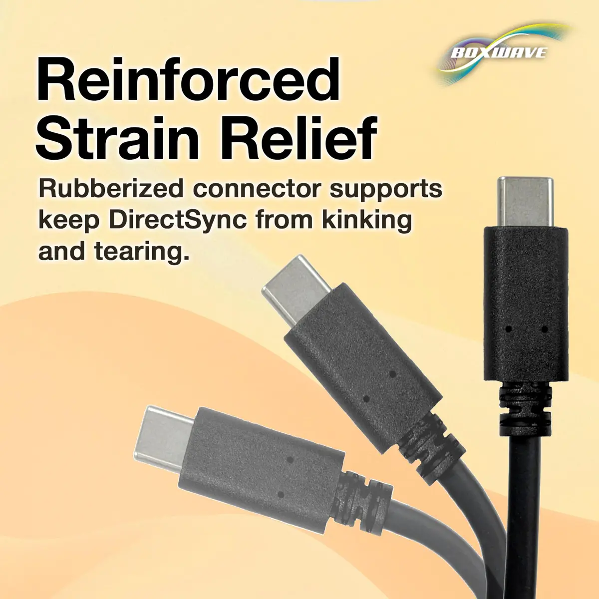 BoxWave Cable Compatible with Google Chromecast with TV - USB 3.0 A to USB C, 6ft, Black | Dual-Function Sync & Charge - view 6