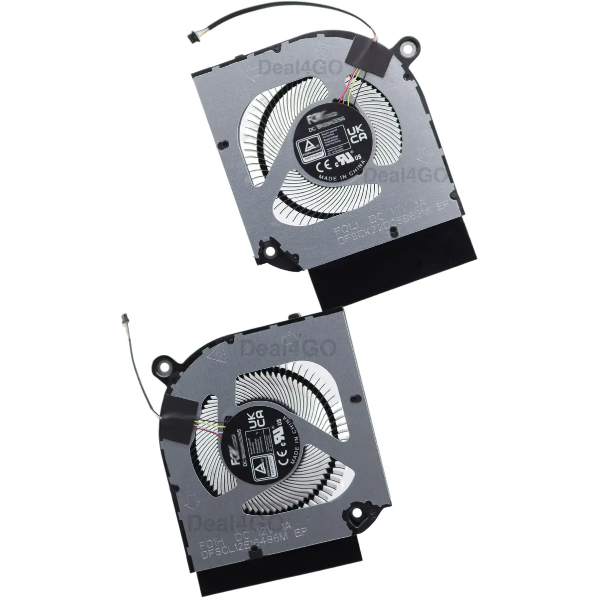 Deal4GO CPU & GPU Cooling Fan Replacement for Acer Predator Helios Neo PHN16-71 PHN18-71 | OEM 12V 4-Pin Black - view 5