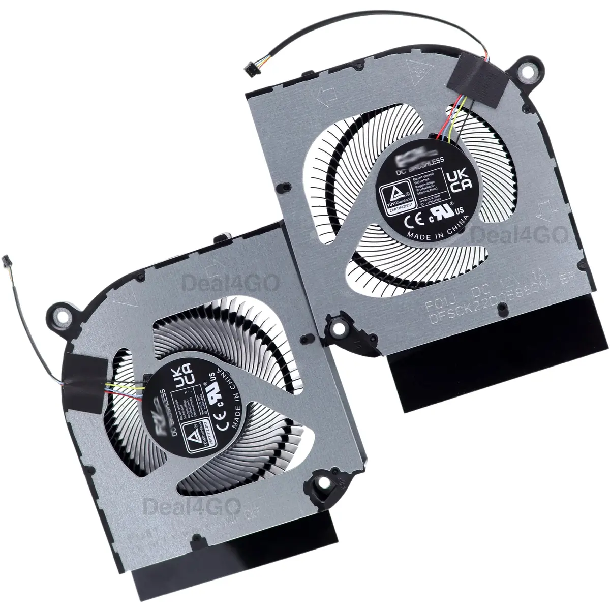 Deal4GO CPU & GPU Cooling Fan Replacement for Acer Predator Helios Neo PHN16-71 PHN18-71 | OEM 12V 4-Pin Black - main product image