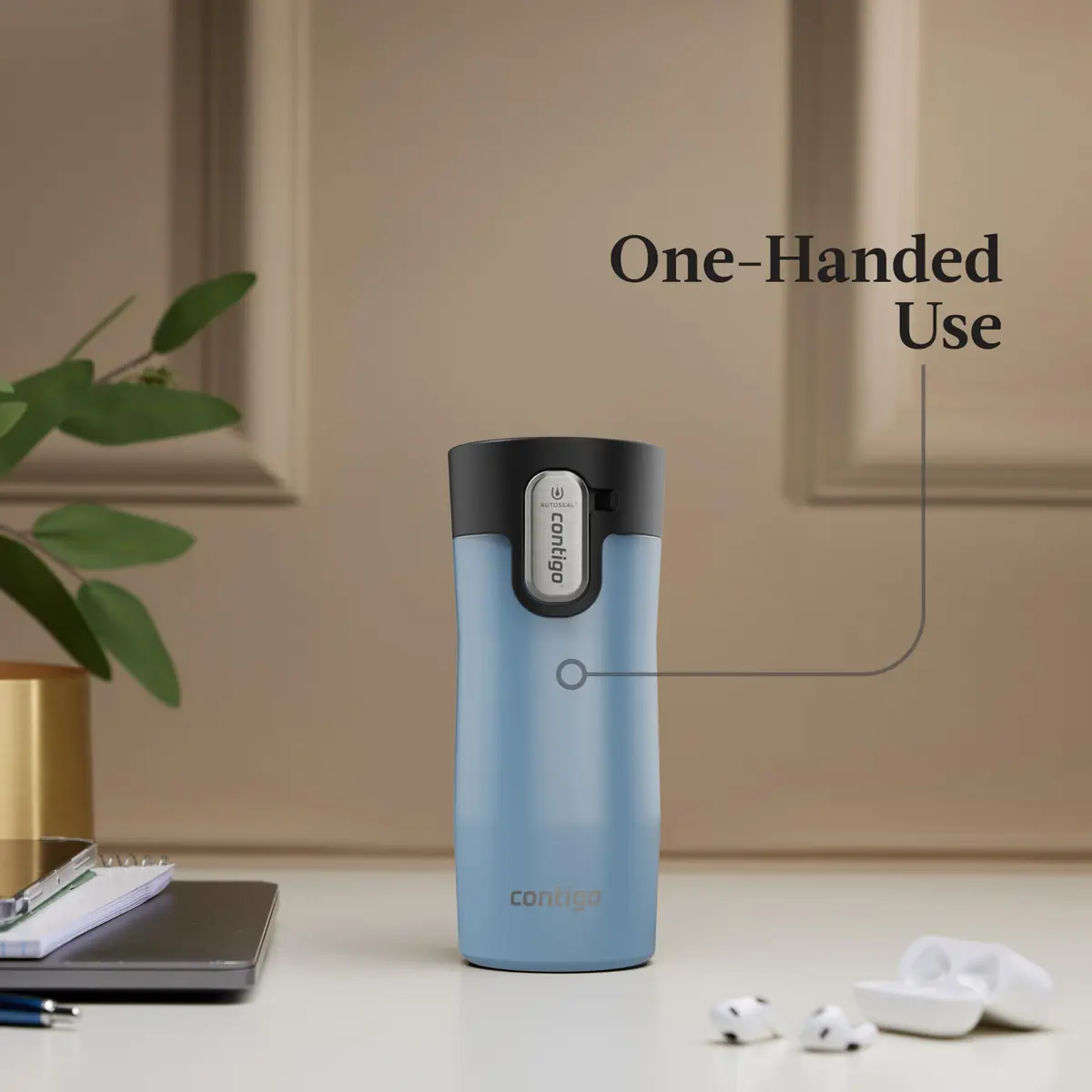 Contigo Autoseal West Loop 12oz Stainless Steel Travel Mug | Leak-Proof, Hot 8H/Cold 16H, Dishwasher Safe - view 5
