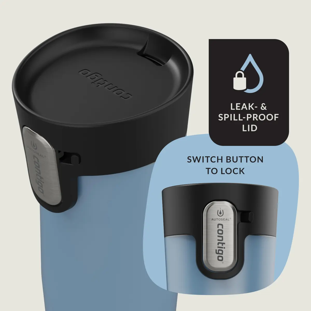 Contigo Autoseal West Loop 12oz Stainless Steel Travel Mug | Leak-Proof, Hot 8H/Cold 16H, Dishwasher Safe - view 3