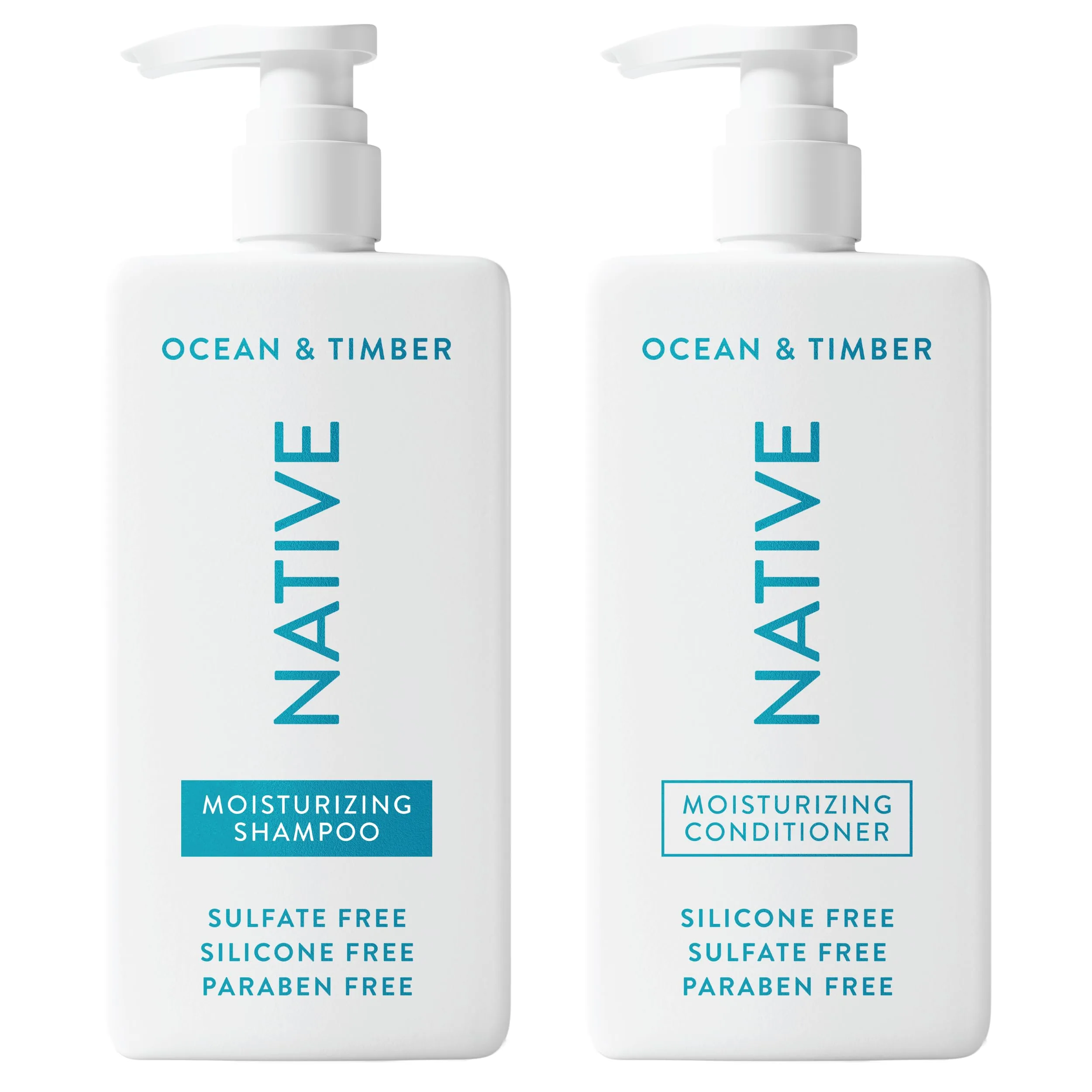 Native Ocean & Timber Shampoo and Conditioner Set, 8.25 fl oz each | Strengthens Hair Against Damage - main product image