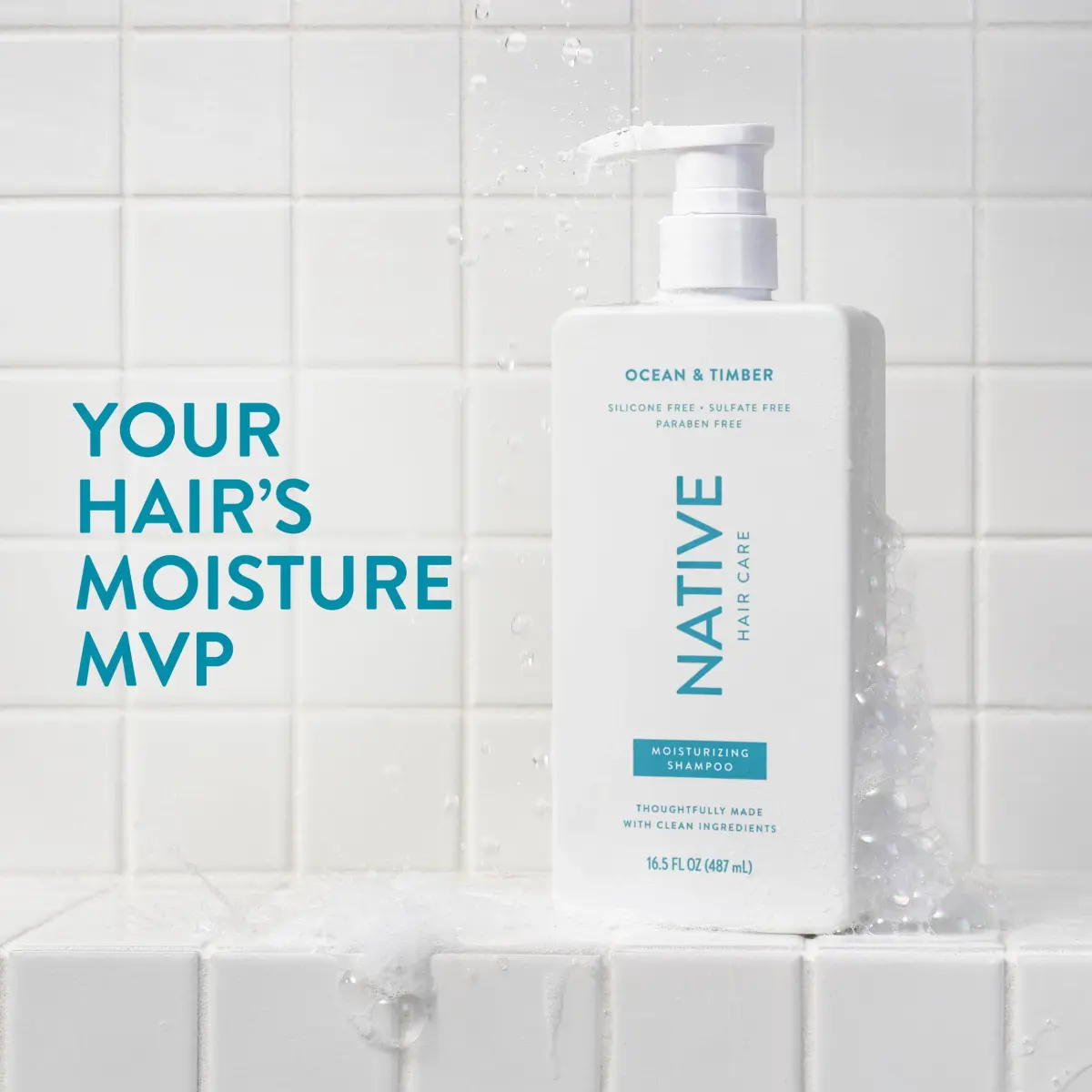Native Ocean & Timber Shampoo and Conditioner Set | 490ml (16.5 Fl Oz Each) | Hydrates Dry Hair, Reduces Frizz - view 2