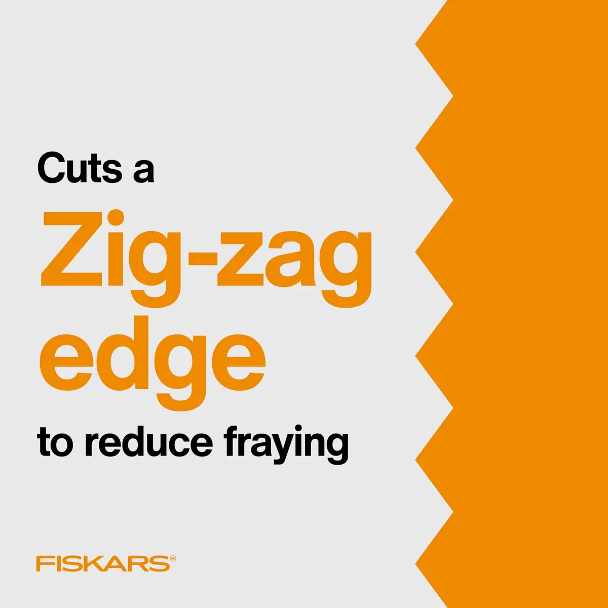 Fiskars 8" Orange-Handled Pinking Shears for Fabric Cutting & Sewing | Zigzag Edge, Stainless Steel Blades, Ergonomic Handle - view 3