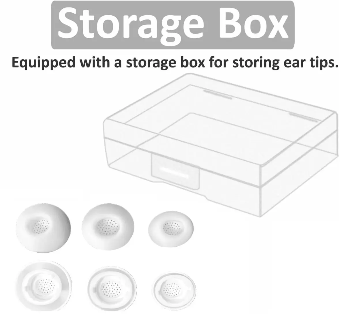 JNSA Replacement Ear Tips for Galaxy Buds 3 Pro, White | 3 Pairs (S/M/L) Silicone Eartips - view 5