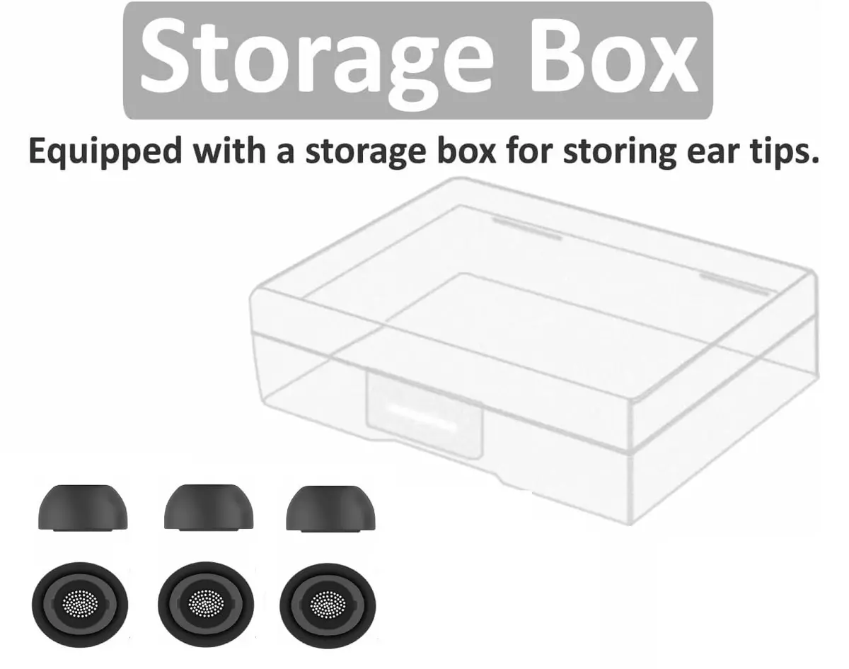 JNSA Replacement Ear Tips for Galaxy Buds3 Pro - Black, 3 Pairs (S/M/L) | Upgrade Fit & Sound - view 7