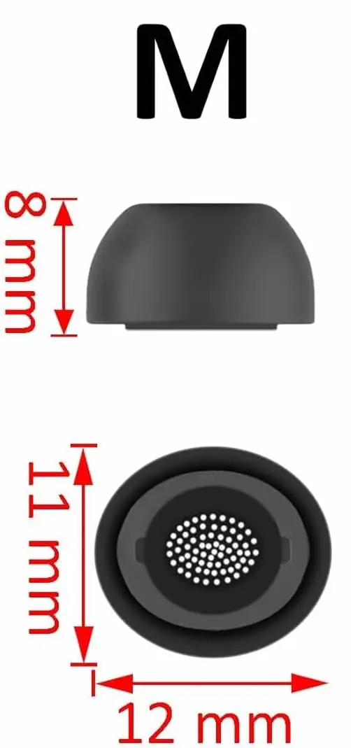 JNSA White Replacement Ear Tips for Galaxy Buds 3 Pro - Medium Size (3 Pairs) | Silicone Earbuds Upgrade - view 3