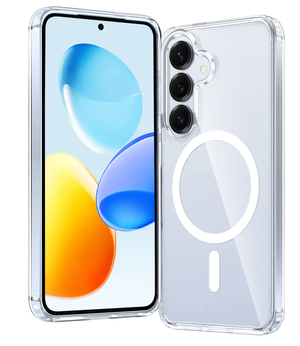 FNTCASE Magnetic for Samsung Galaxy S25 Plus Case, Clear | Military Grade Full Protection & MagSafe Compatible - main product image