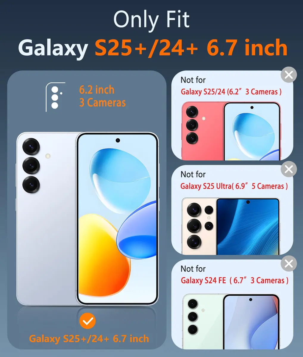 FNTCASE Magnetic for Samsung Galaxy S25 Plus Case, Clear | Military Grade Full Protection & MagSafe Compatible - view 2