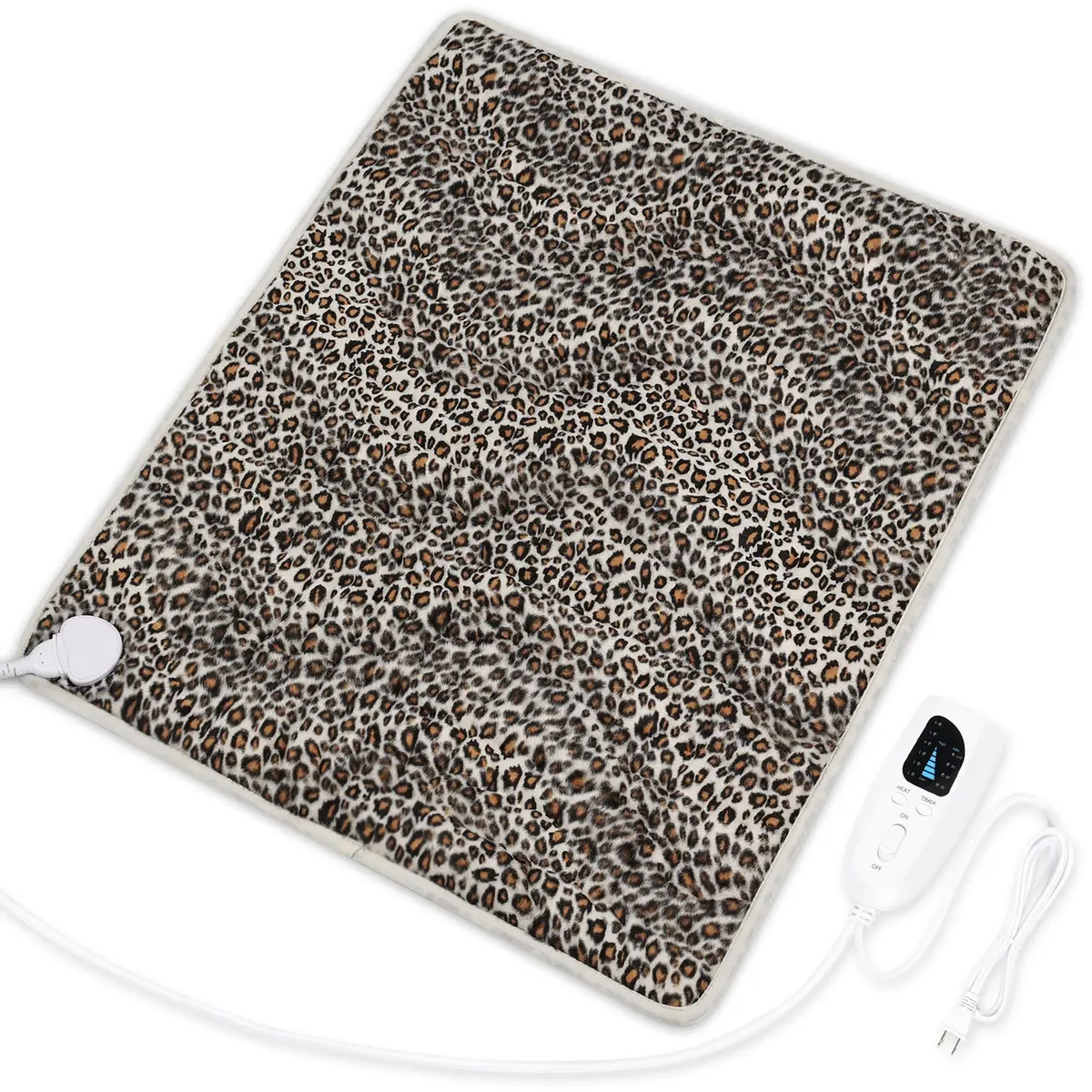 Deepsoon Leopard Print Heating Pad 51x61 cm (20x24 Inch) | Moist/Dry Heat with Auto Shut Off - main product image