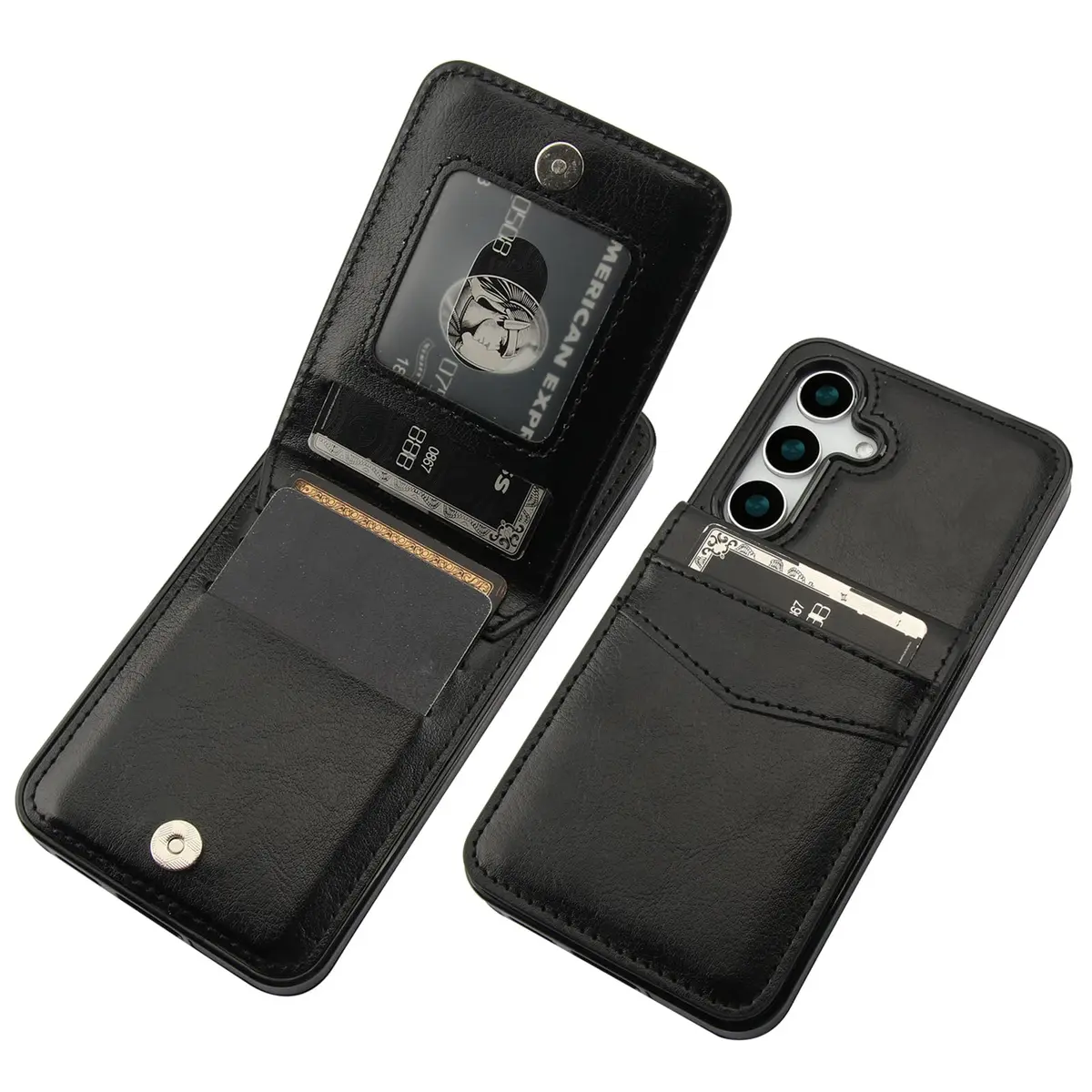 KIHUWEY Samsung Galaxy S25 Case Wallet 6.2" | Leather Flip with Card Slots & Kickstand - main product image