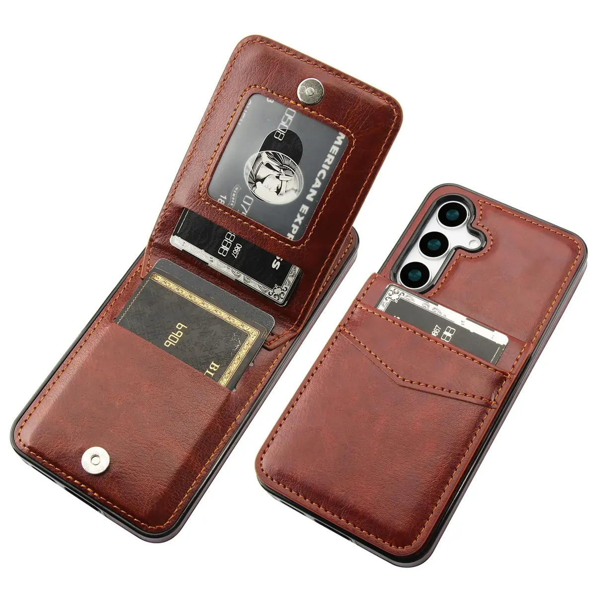 KIHUWEY Samsung Galaxy S25 Case Wallet 6.2" | Leather Flip with Card Slots & Kickstand - main product image