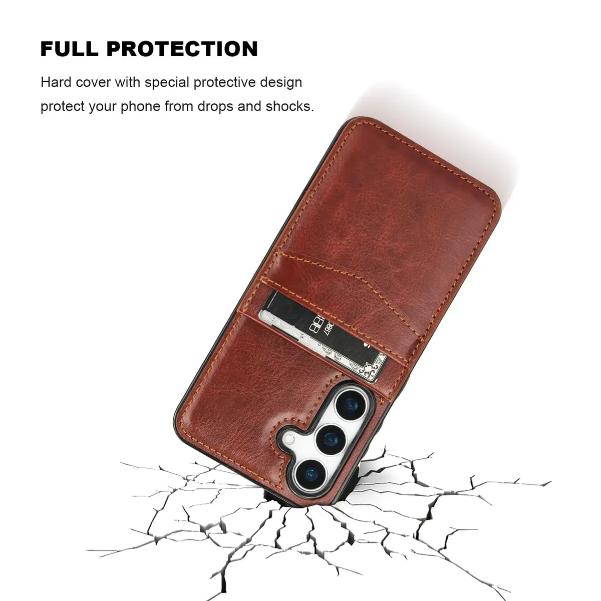KIHUWEY Samsung Galaxy S25 Case Wallet 6.2" | Leather Flip with Card Slots & Kickstand - view 6