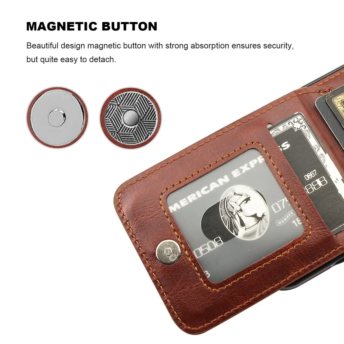 KIHUWEY Samsung Galaxy S25 Case Wallet 6.2" | Leather Flip with Card Slots & Kickstand - view 7