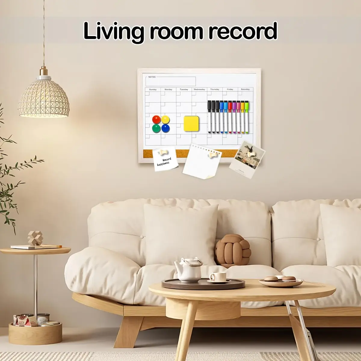 Lihengkong White Magnetic Dry Erase Calendar Whiteboard 43.2cm x 33cm (17" x 13") | Smooth Writing & Easy Cleaning - view 5