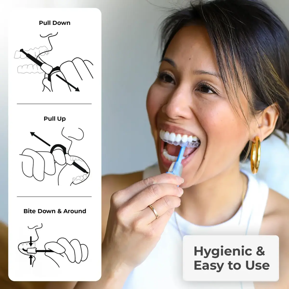 PUL 2-in-1 Aligner Removal Tool and Chewies Black | Patented Hygienic Orthodontic Accessory - view 3