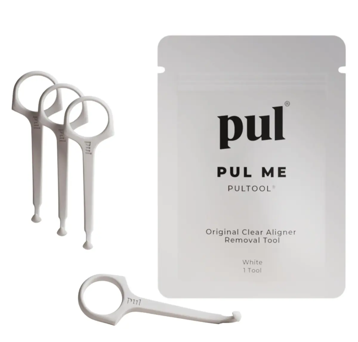 Pultool Aligner Removal Tool 4-Pack (White) | Hygienic & Easy Orthodontic Accessory - main product image