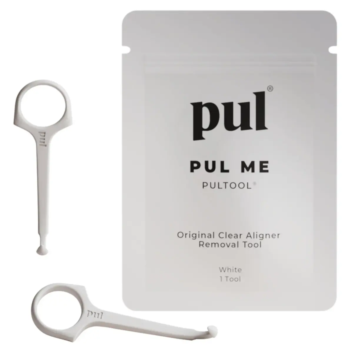 The Pultool Aligner Removal Tool 2 Pack (White) | Hygienic & Easy Removal for Clear Aligners - main product image