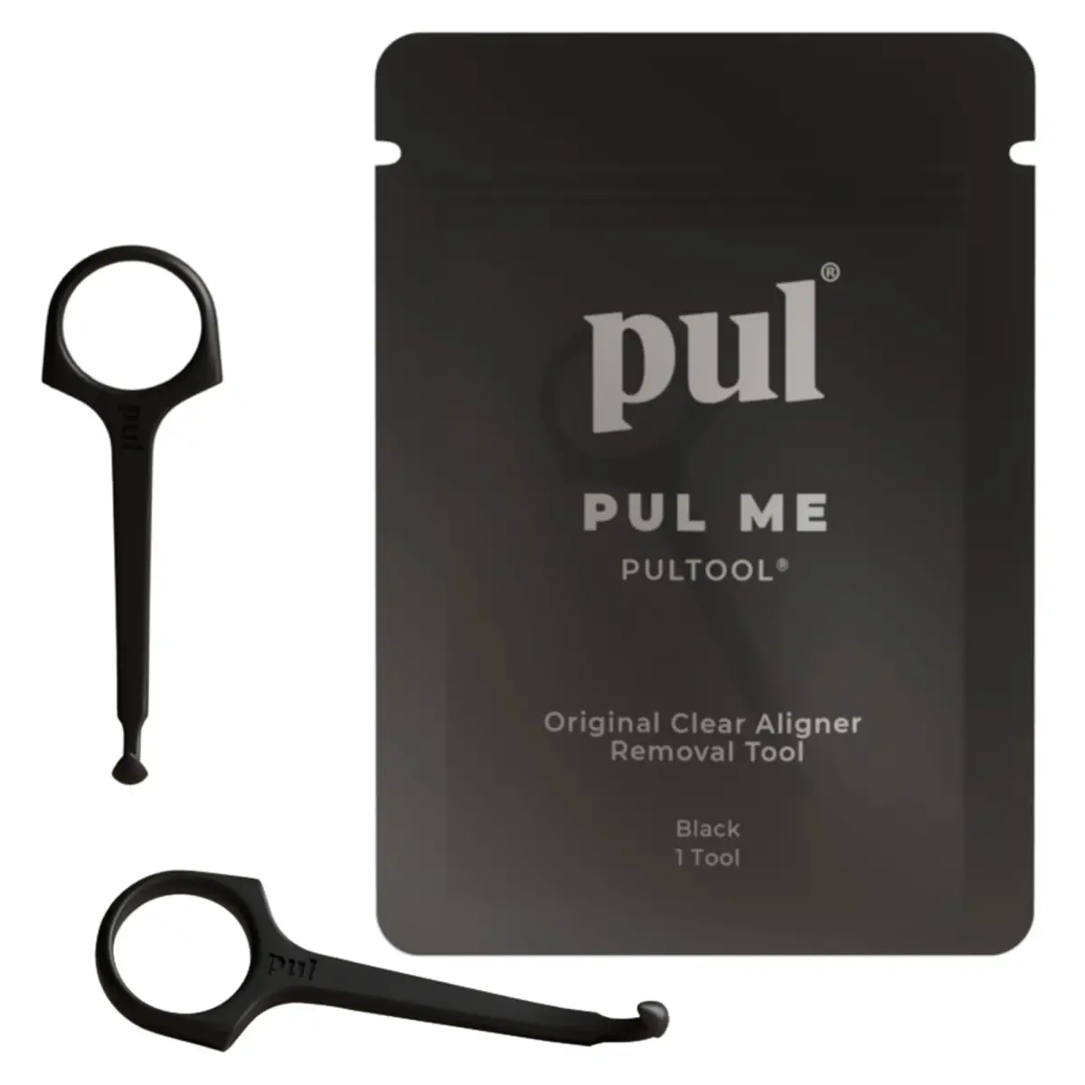 The Pultool Aligner Removal Tool 2-Pack (Black) | Hygienic & Easy Orthodontic Accessory - main product image