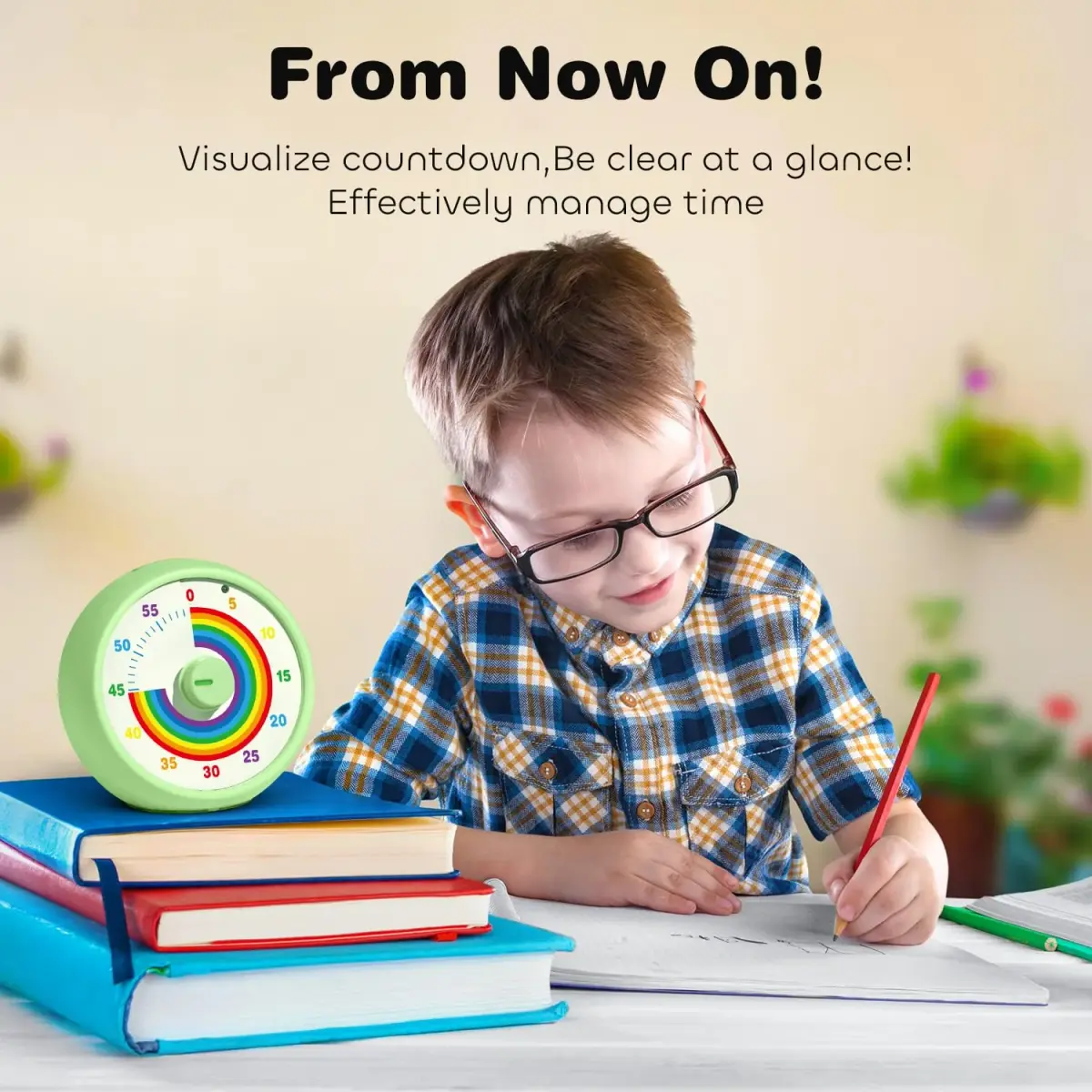 kiecky squirrel Visual Countdown Timer 60-Minute Green | Silent Operation Pomodoro Time Management - view 4