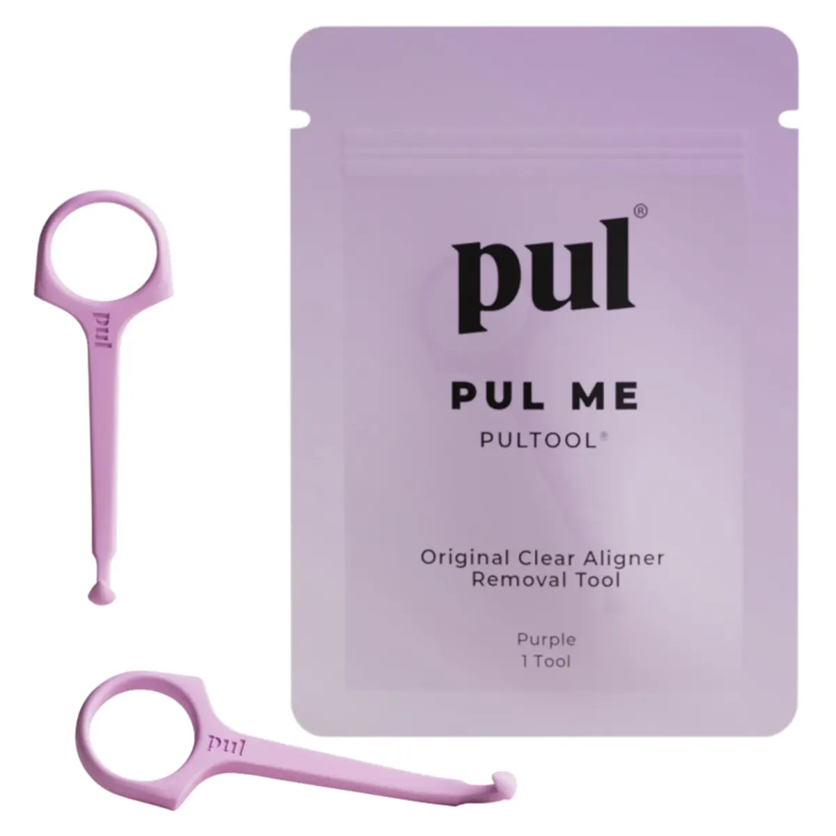 The Pultool Aligner Removal Tool 2-Pack (Purple) | Hygienic & Easy Orthodontic Accessory - main product image