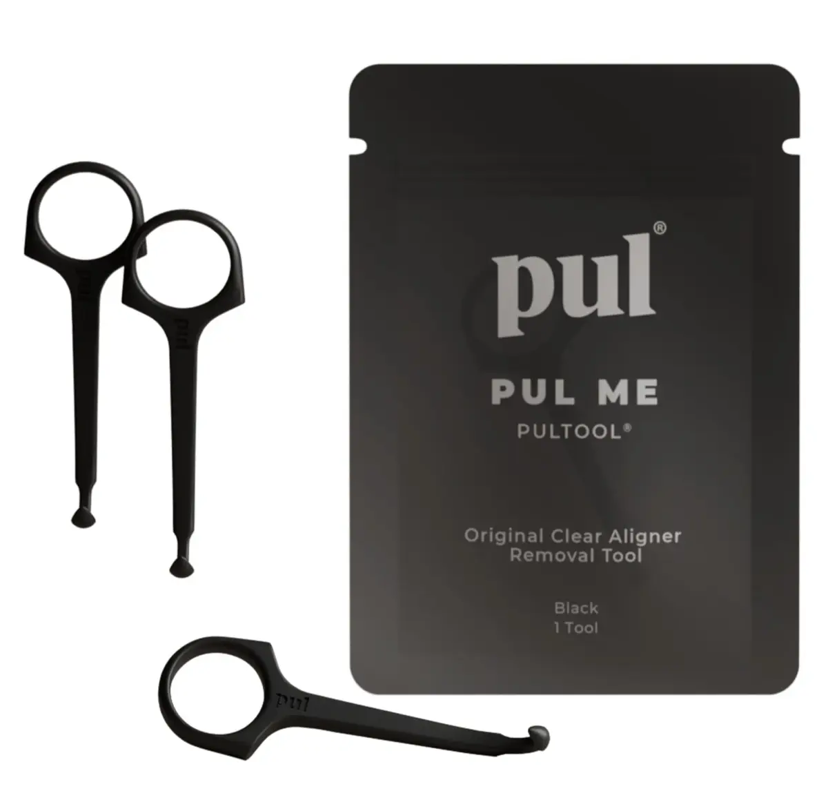 Pultool Aligner Removal Tool 3-Pack (Black) | Easy Orthodontic Accessory - main product image