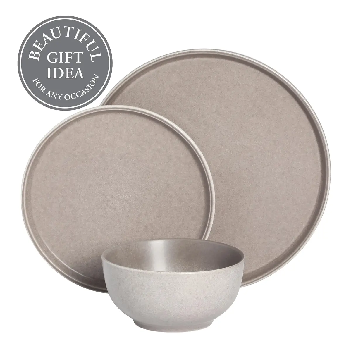 Gibson Elite Eden Rock 12 Piece Dinnerware Set | Service for 4, Stoneware, Microwave & Dishwasher Safe - view 4