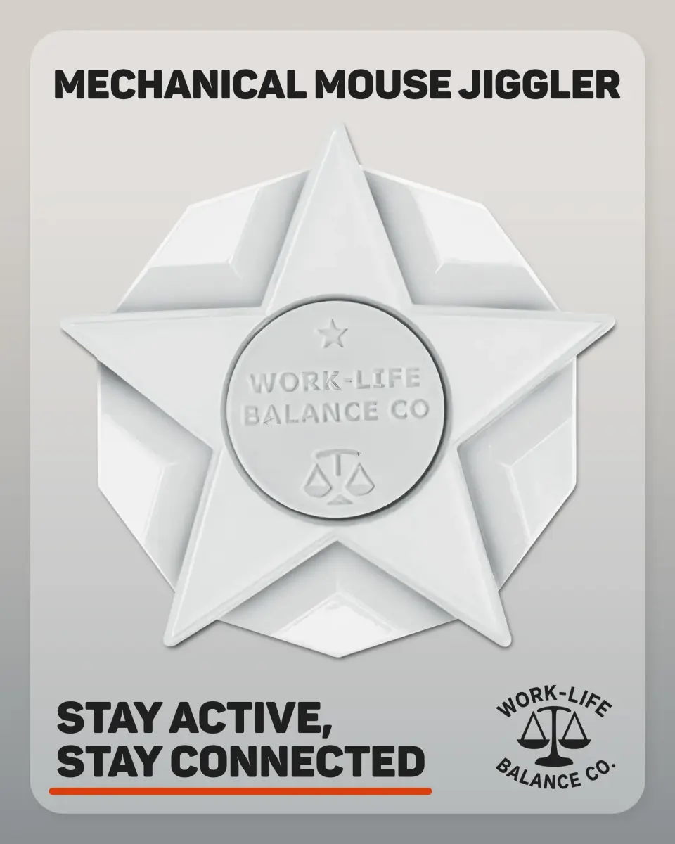 Work-Life Balance Corporation Mechanical Mouse Jiggler, White Star | Keeps PC Active - view 2