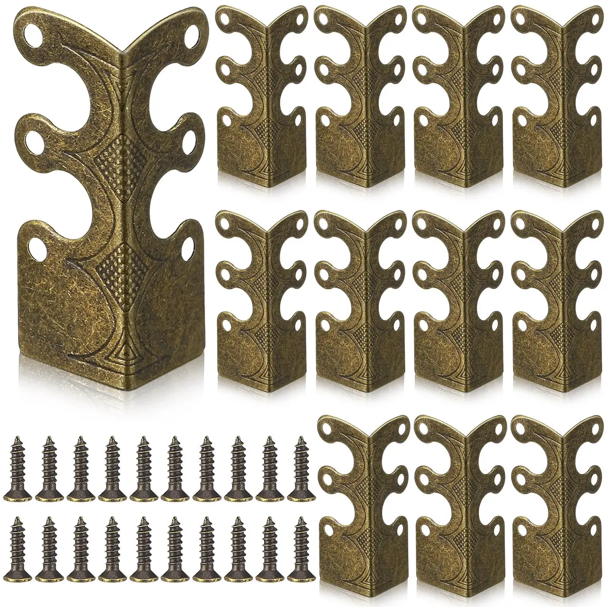 Blulu Brass Baseboard Corner Protectors, Bronze | Elegant Corner Guards for Furniture & Walls - main product image
