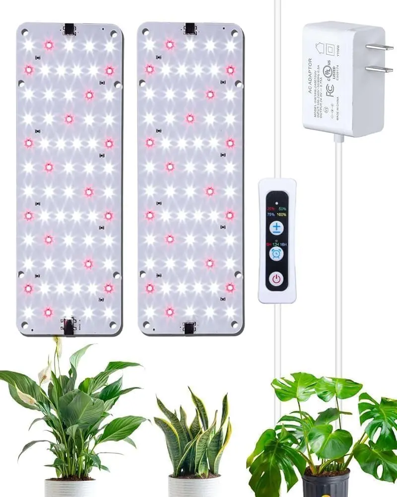 DOMMIA Panel Grow Light for Indoor Plants, 20W Ultra-Thin Full Spectrum | Adjustable Timer & Brightness - main product image