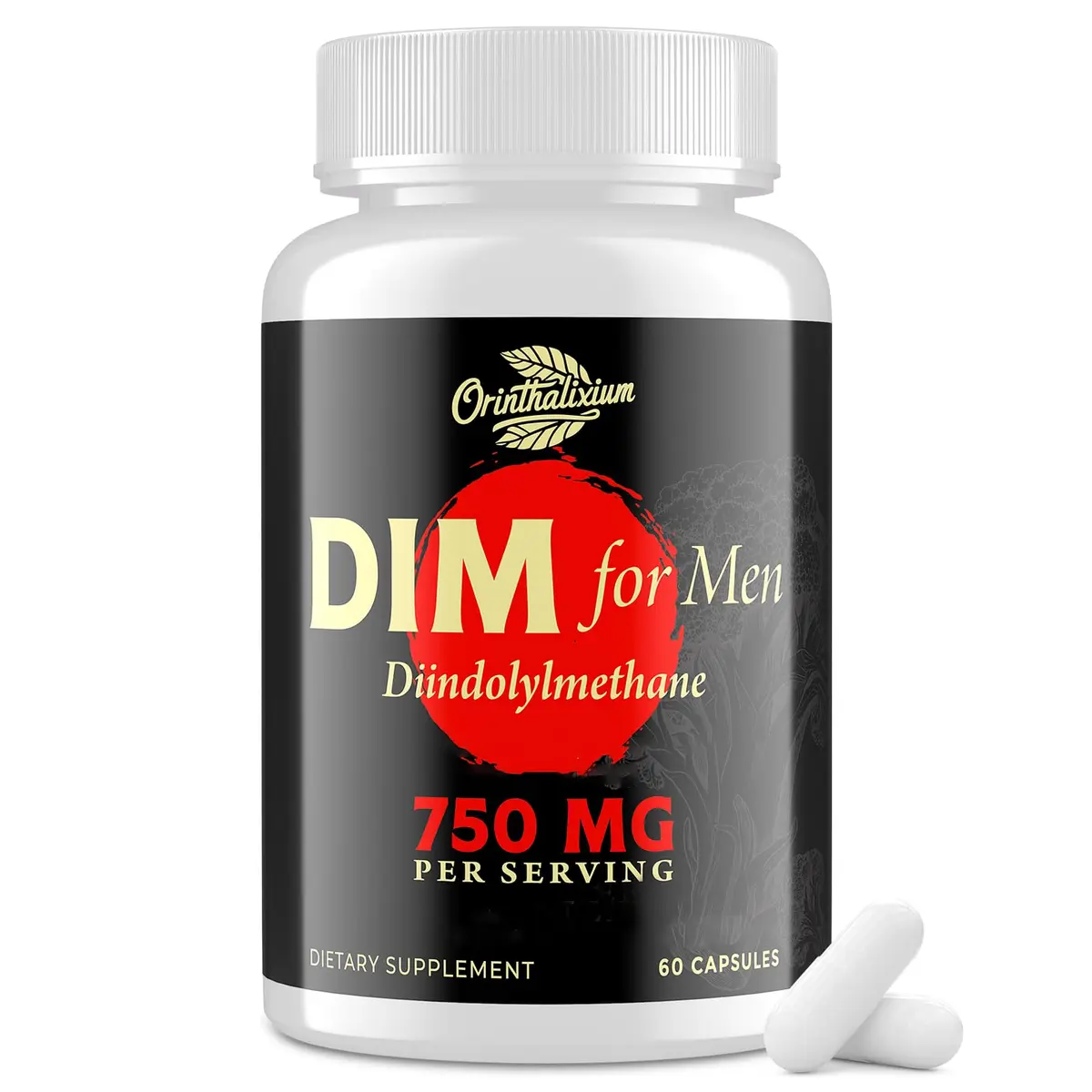Orinthalixium DIM for Men 750MG | Hormone Balance & Vitality Support (100-120c) - main product image