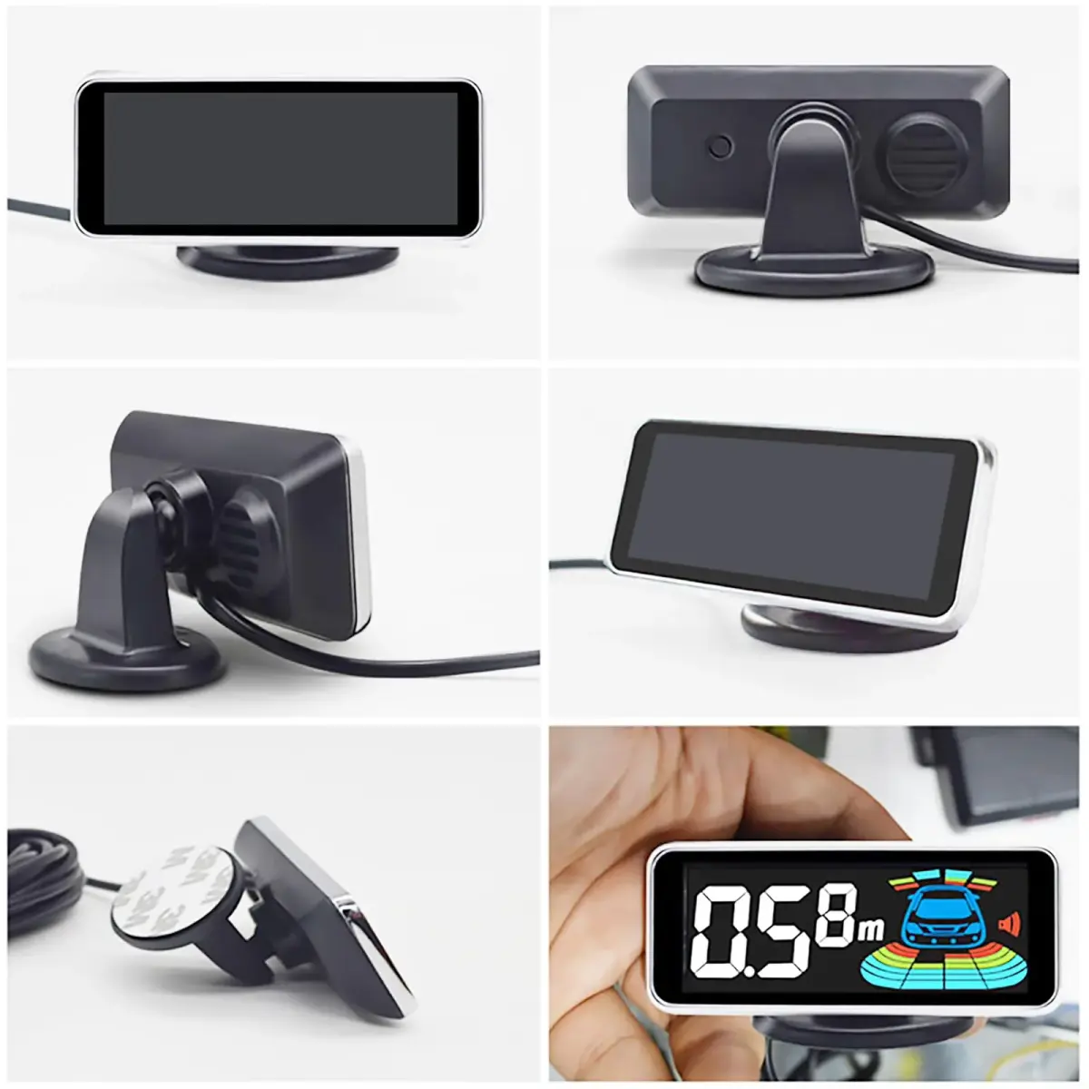 ELSNU 8-Sensor Parking Sensor Kit with Digital LCD Display, Dark Blue | Front & Rear Detection 0.3M-2.2M - view 4