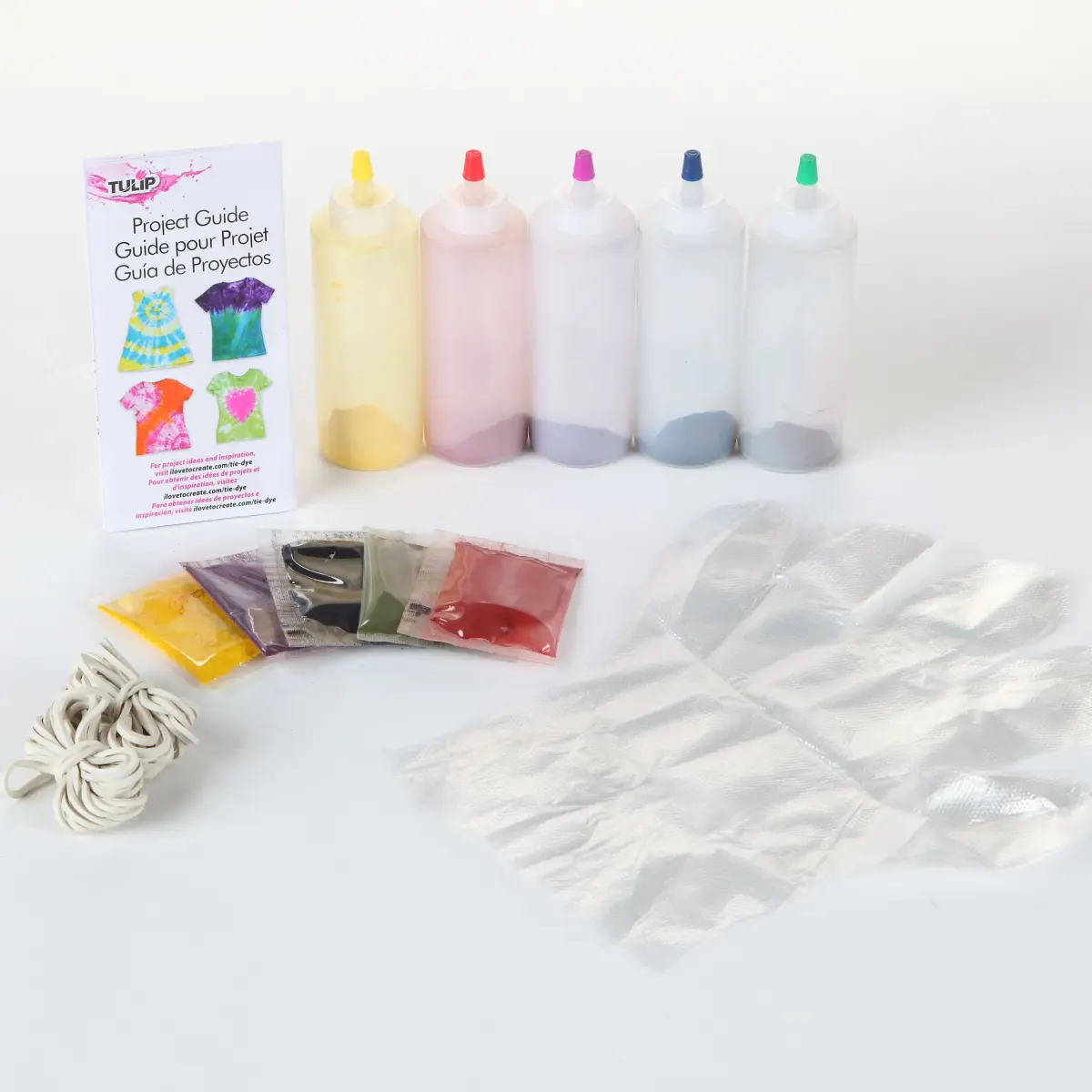 Tulip One-Step Tie-Dye Kit Rainbow 5 Colors, 156 g (5.5 oz) | Highly Concentrated Non-Toxic Fabric Dye - view 2