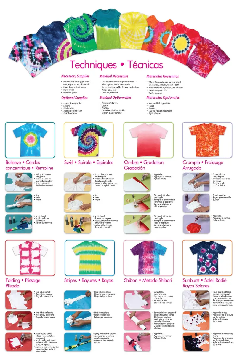 Tulip One-Step Tie-Dye Kit Rainbow 5 Colors, 156 g (5.5 oz) | Highly Concentrated Non-Toxic Fabric Dye - view 3