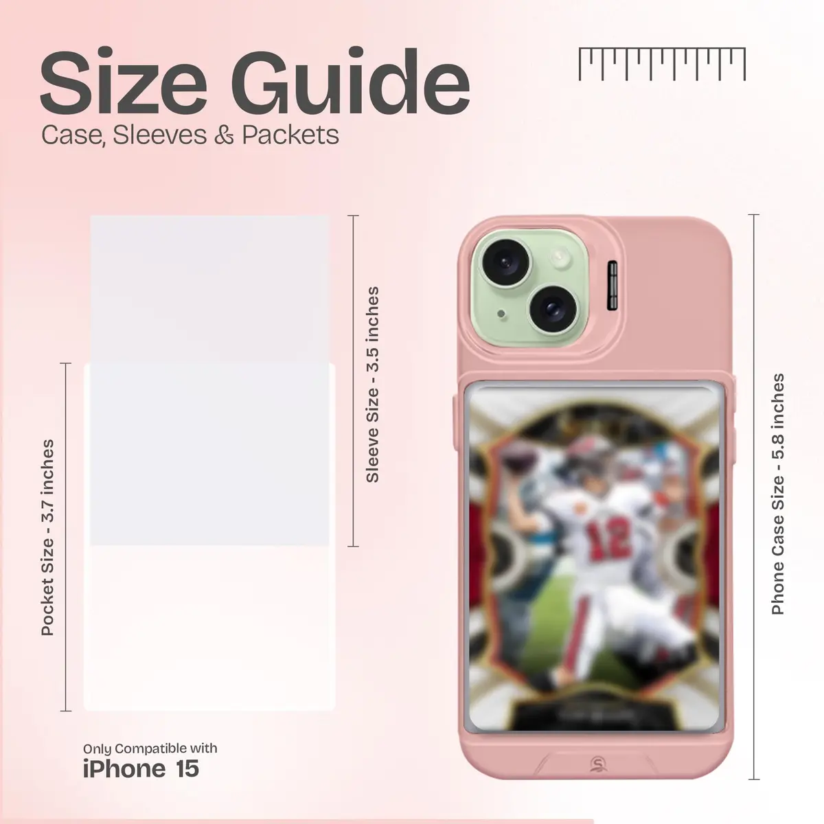 TopWrack iPhone 15 Card Holder Case, Pink | Clear Shockproof Phone Cover with Built-in Stand & Card Slot - view 6