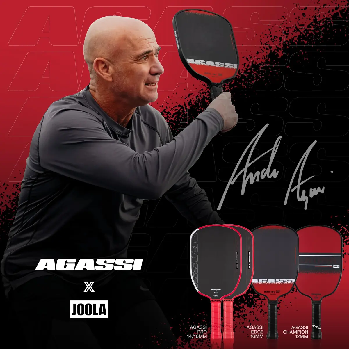 JOOLA Agassi PRO IV 14mm Pickleball Paddle | Extended Sweet Spot, Carbon Fiber Surface, USAP Approved - view 7