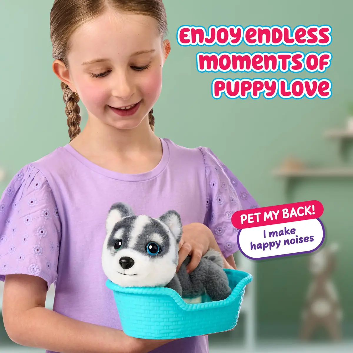 Little Live Pets My Really Real Puppy Mini Aurora the Husky Interactive Plush Toy 11cm (4.3 in) | Educational Toy Figure - view 5